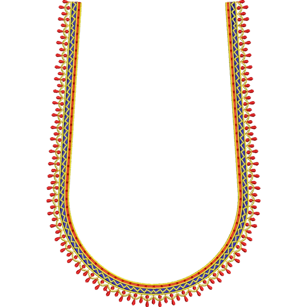 Blouse Design No : HSW PM-10 - Simple Border, U Shape