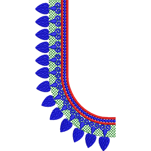 Blouse Design No : HSW PM-13 - Simple Border, U Shape