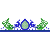 Blouse Design No : HSW PM-13 - Simple Border, U Shape