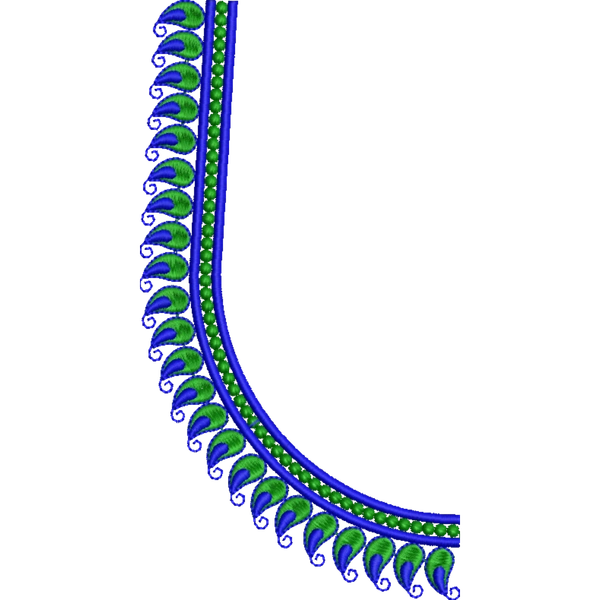 Blouse Design No : HSW PM-15 - Simple Border, U Shape