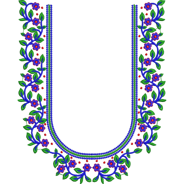 Blouse Design No : HSW PM-25 - Simple Border, U Shape