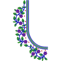 Blouse Design No : HSW PM-25 - Simple Border, U Shape