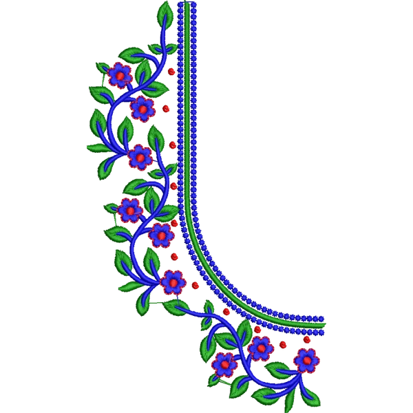 Blouse Design No : HSW PM-25 - Simple Border, U Shape