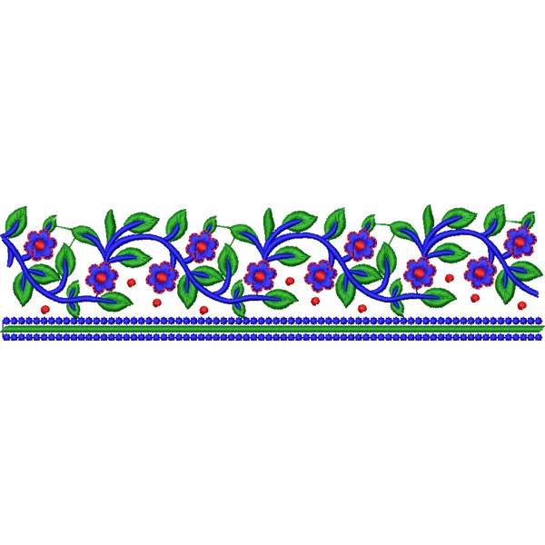 Blouse Design No : HSW PM-25 - Simple Border, U Shape