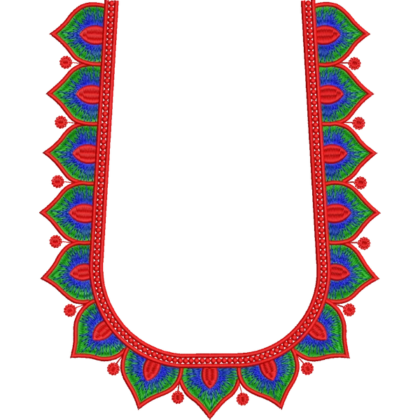 Blouse Design No : HSW PM-30 - Simple Border, U Shape