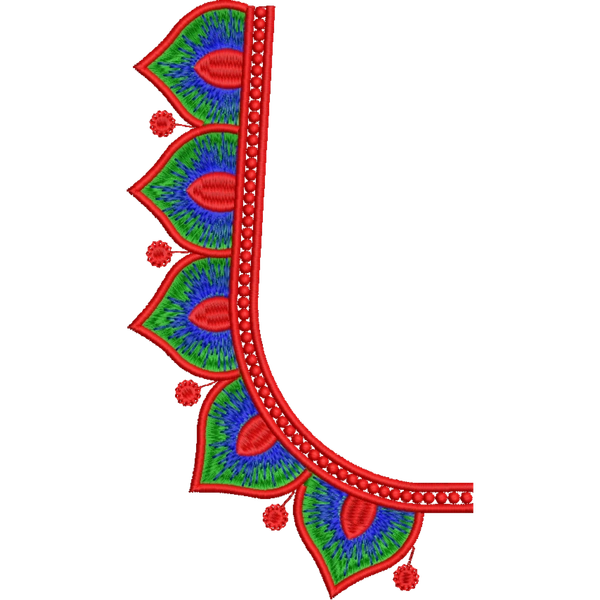 Blouse Design No : HSW PM-30 - Simple Border, U Shape