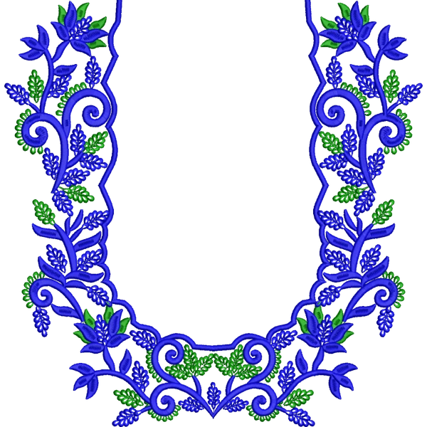 Blouse Design No : HSW PM-32 - Simple Border, U Shape