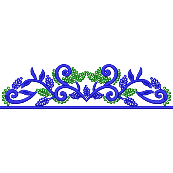 Blouse Design No : HSW PM-32 - Simple Border, U Shape