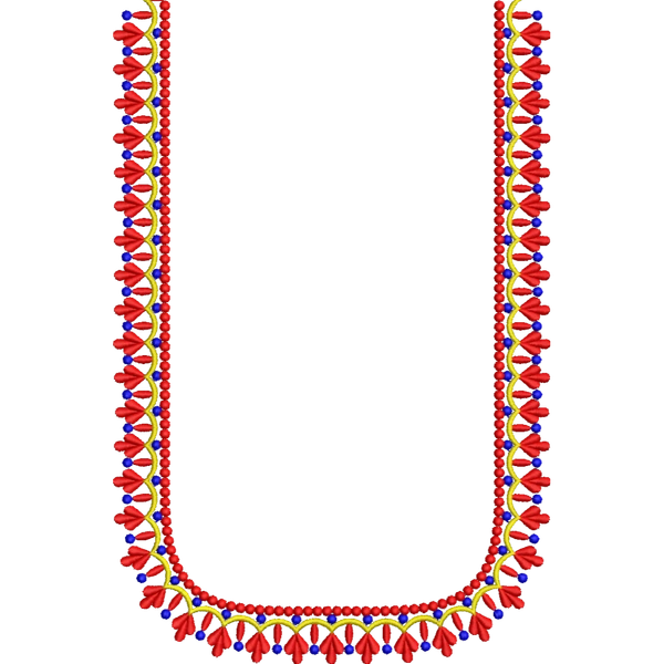 Blouse Design No : HSW PM-33 - Simple Border, U Shape