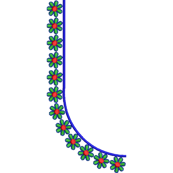 Blouse Design No : HSW PM-41 - Simple Border, Square Shape