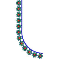 Blouse Design No : HSW PM-41 - Simple Border, Square Shape