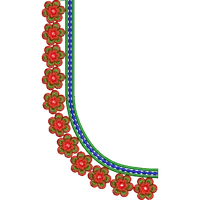 Blouse Design No : HSW PM-42 - Simple Border, U Shape