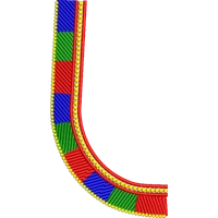 Blouse Design No : HSW PM-43 - Simple Border, U Shape