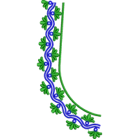 Blouse Design No : HSW PM-48 - Simple Border, U Shape