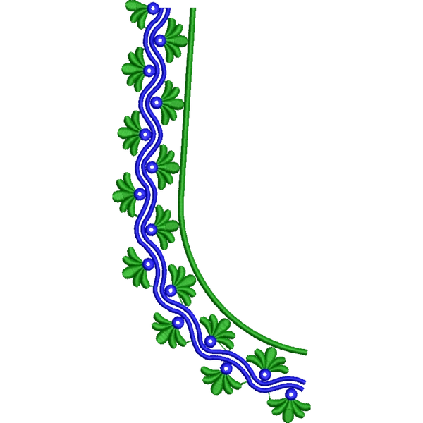 Blouse Design No : HSW PM-48 - Simple Border, U Shape