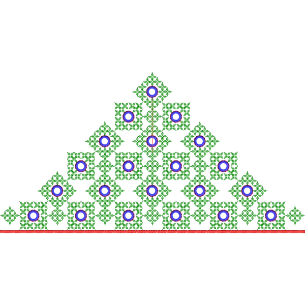 Blouse Design No : AE-006 - Mirror Work, Full Sleeve, U Shape