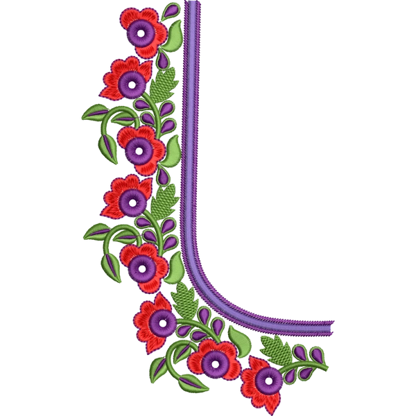 Blouse Design No : JC3862 - Simple Border, U Shape