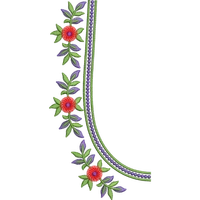 Blouse Design No : JC4339/1 - Simple Border, U Shape