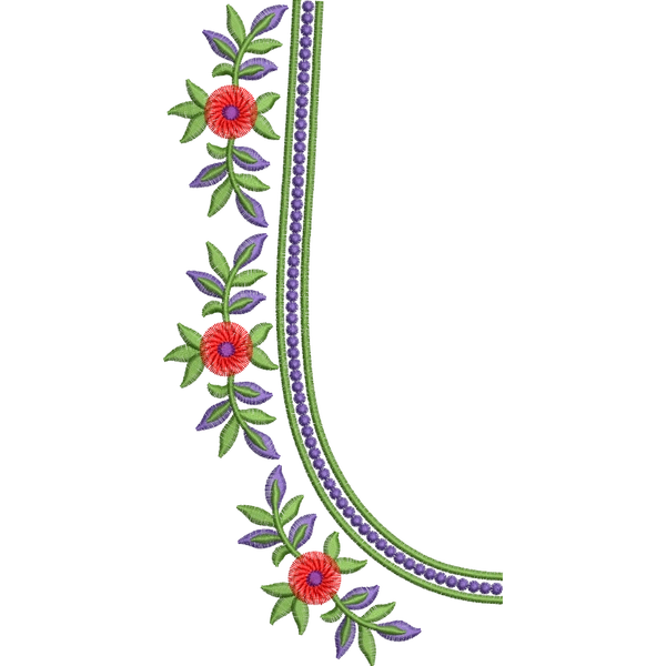 Blouse Design No : JC4339/1 - Simple Border, U Shape