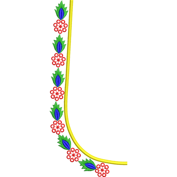 Blouse Design No : JC4880/1 - Simple Border, U Shape