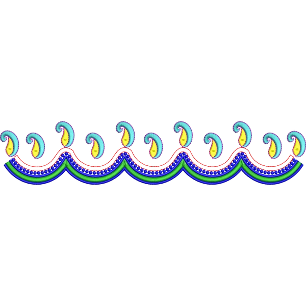 Blouse Design No :MSM - 230 - U Shape, Simple Border