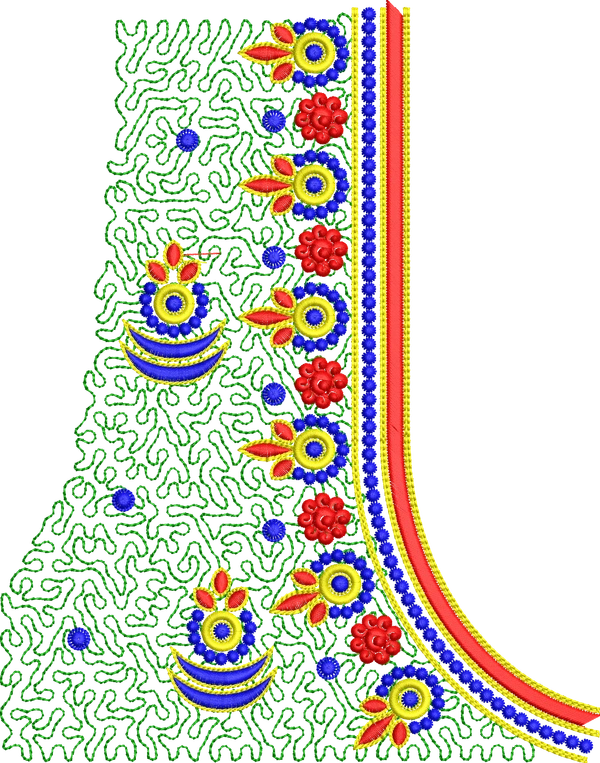 Blouse Design No MSM-048/2 - Full Sleeve, U Shape