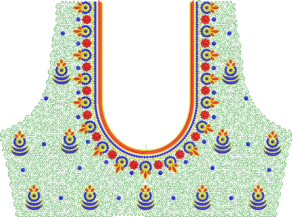 Blouse Design No MSM-048/2 - Full Sleeve, U Shape