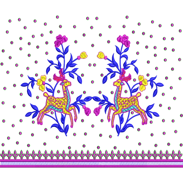 Blouse Design No :MSM - 502 ,Deer - Full Sleeve, Boat Neck