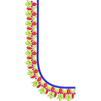 Blouse Design No :MSM - 506 - Butta, Boat Neck