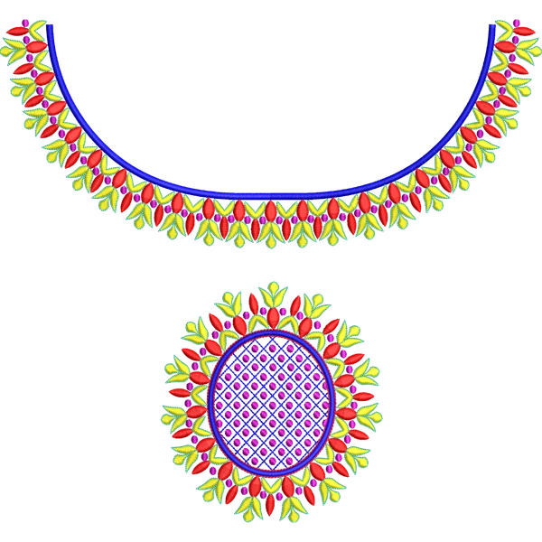 Blouse Design No :MSM - 506 - Butta, Boat Neck