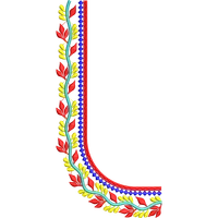 Blouse Design No :MSM - 511 - Simple Border, U Shape