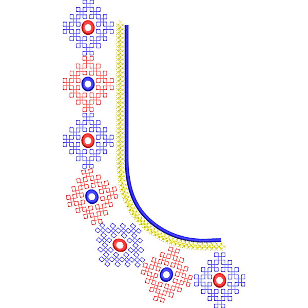 Blouse Design No :MSM - 514 - Kutch Work, Simple Border, U Shape