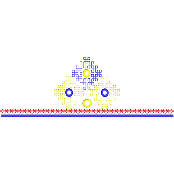 Blouse Design No :MSM - 514 - Kutch Work, Simple Border, U Shape