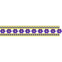 Blouse Design No :MSM - 516 ,Flower - Simple Border, U Shape