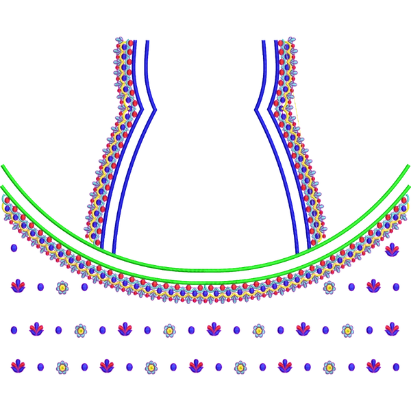 Blouse Design No :MSM - 519 - Simple Border