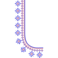 Blouse Design No :MSM - 522 - Kutch Work, Simple Border, U Shape