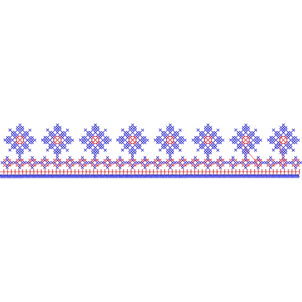 Blouse Design No :MSM - 522 - Kutch Work, Simple Border, U Shape