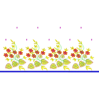 Blouse Design No :MSM - 533 - Border With Butta, U Shape