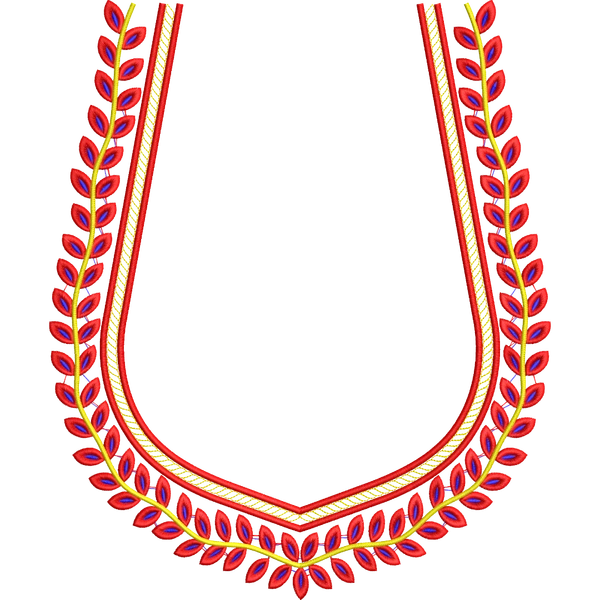 Blouse Design No :MSM - 535 - Simple Border, U Shape