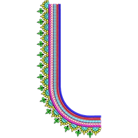 Blouse Design No :MSM - 538 - Simple Border, U Shape