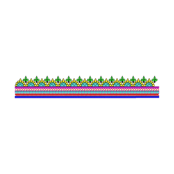 Blouse Design No :MSM - 538 - Simple Border, U Shape