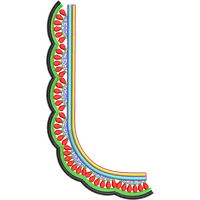 Blouse Design No :MSM - 540 , Mango Design, Peacock - Simple Border, U Shape