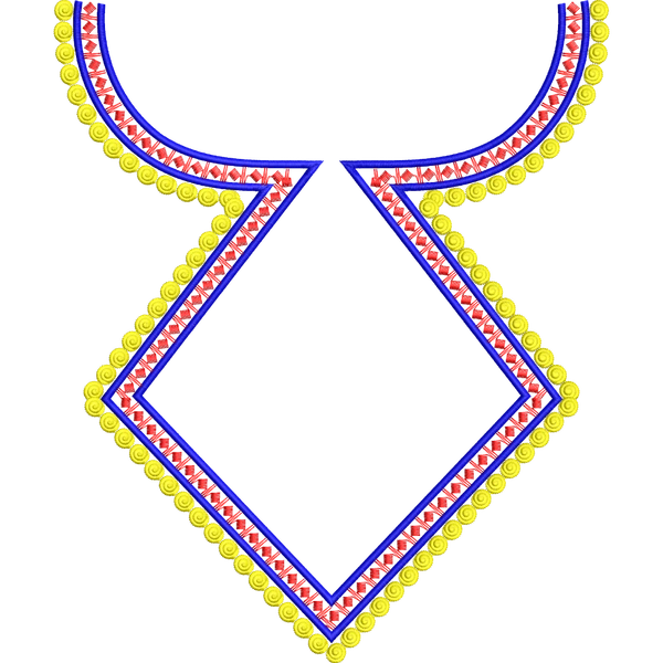 Blouse Design No :MSM - 543 ,Diamod Pot Neck - Pot Neck, Simple Border