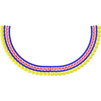 Blouse Design No :MSM - 543 ,Diamod Pot Neck - Pot Neck, Simple Border