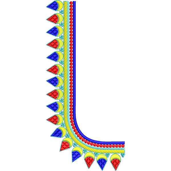 Blouse Design No :MSM - 548 - Simple Border, U Shape