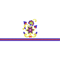 Blouse Design No :MSM - 549 - Border With Butta, U Shape