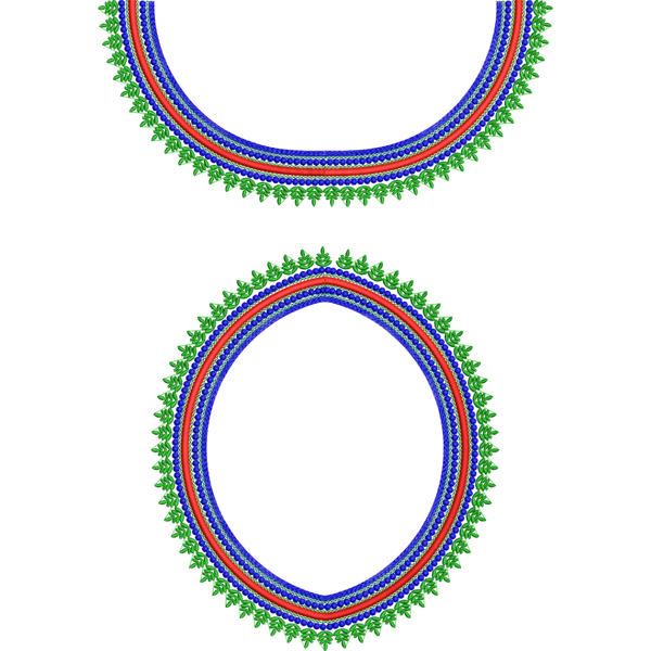 Blouse Design No :MSM - 554 - Simple Border, Boat Neck