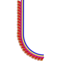 Blouse Design No :MSM - 558 , Peacock - U Shape, Simple Border