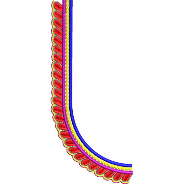 Blouse Design No :MSM - 558 , Peacock - U Shape, Simple Border