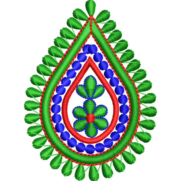 Blouse Design No :MSM - 560 - Border With Butta, U Shape